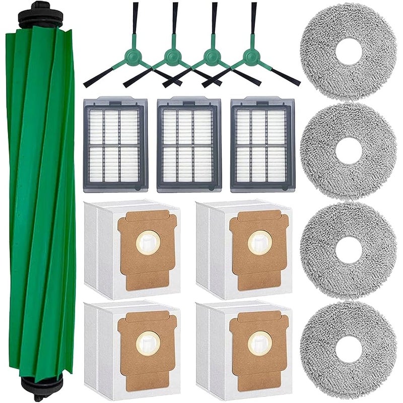 Odashen 16 Piece Replacement Kit for iRobot Roomba Plus 505 and 405 Vacuum with Main Brush Side Brushes Filters Wipes and Dust Bags - Image 1