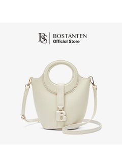 Bostanten BOSTANTEN Fashion Shoulder Bag & Bucket Style Handbag – White | Trendy and Versatile Women's Bag  - Image 1
