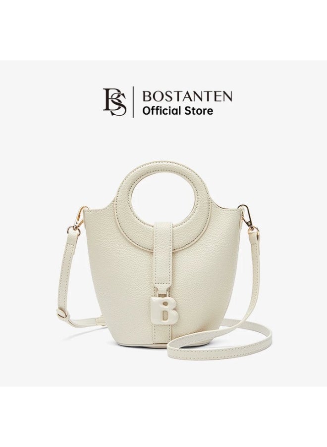 Bostanten BOSTANTEN Fashion Shoulder Bag & Bucket Style Handbag – White | Trendy and Versatile Women's Bag  - Image 1