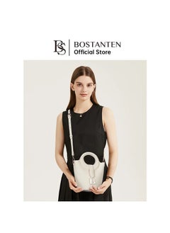 Bostanten BOSTANTEN Fashion Shoulder Bag & Bucket Style Handbag – White | Trendy and Versatile Women's Bag  - Image 4