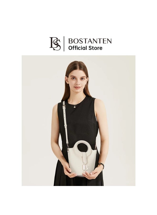 Bostanten BOSTANTEN Fashion Shoulder Bag & Bucket Style Handbag – White | Trendy and Versatile Women's Bag  - Image 4