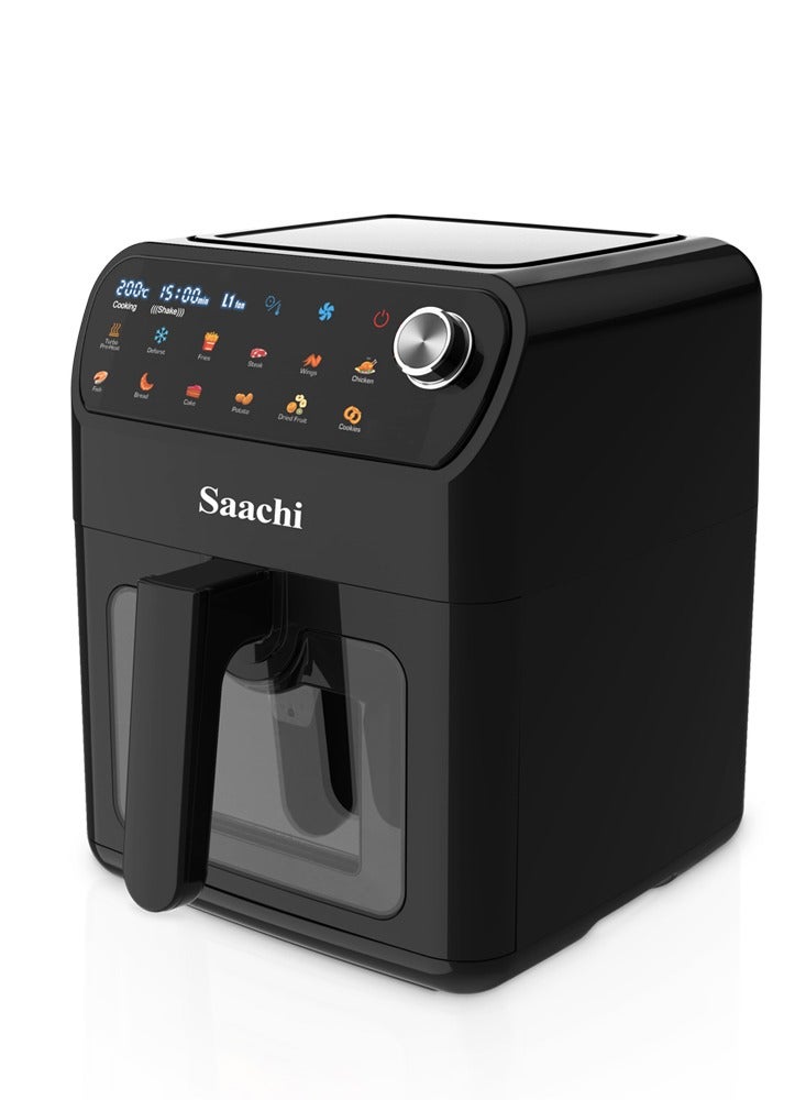 Saachi 7.0L Digital Air Fryer – 12 Pre-Set Programs, Adjustable Temperature & Timer, Non-Stick Basket, Overheat Protection, Dishwasher-Safe Accessories & Viewing Window 7 L 1500 W NL-AF-4786D-BK Black - Image 3