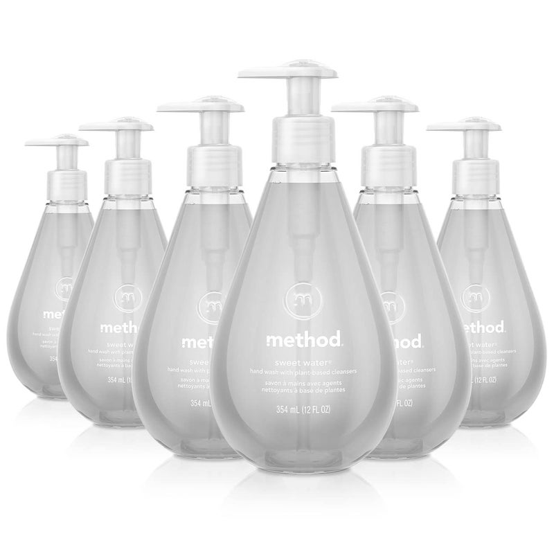 Method Gel Hand Soap Sweet Water Biodegradable Formula 12 fl oz Pack of 6