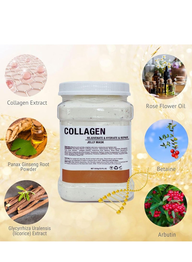 DR.MEINAIER Jelly Mask Powder for Facials, Anti-Acne Skin Rejuvenation Mask f, Peel Off Mask, Jelly mask for professionals, Jelly Face Mask (Collagen 650G) - Image 2