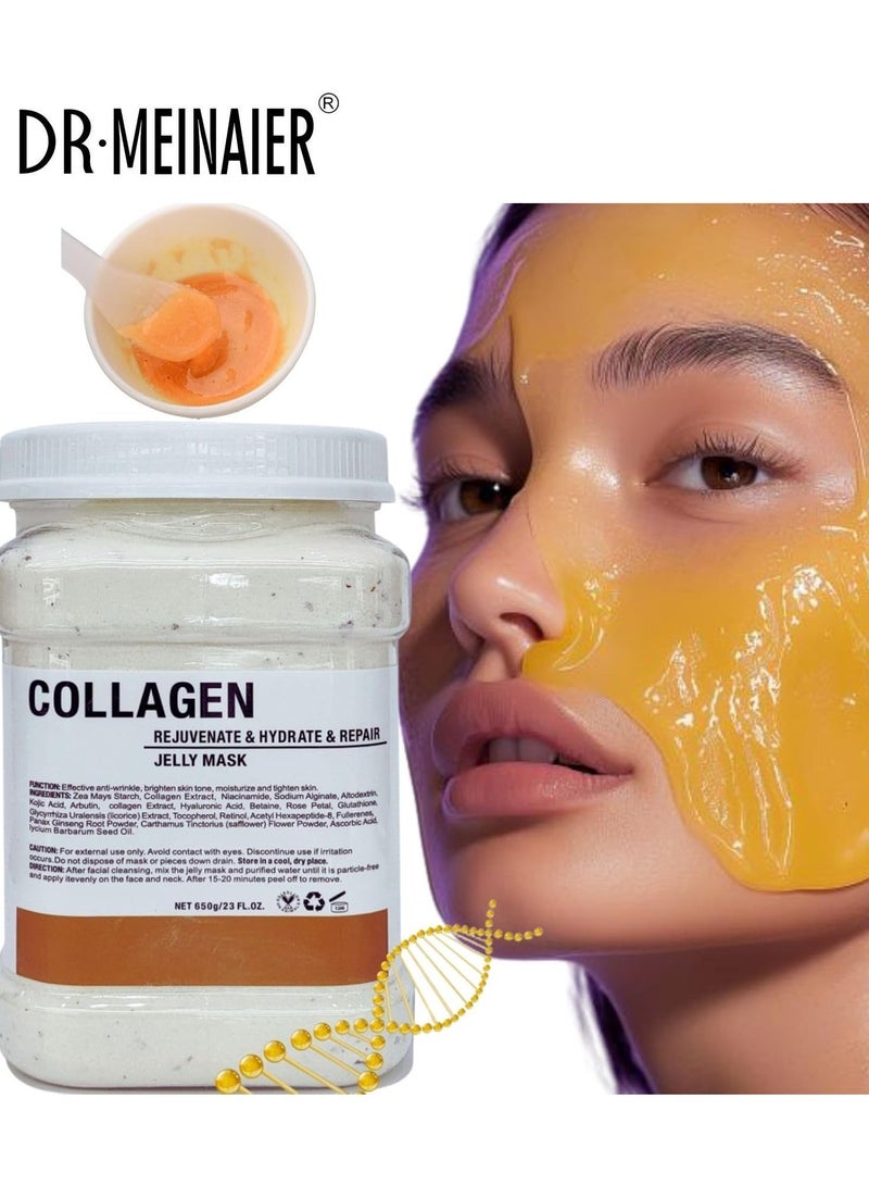 DR.MEINAIER Jelly Mask Powder for Facials, Anti-Acne Skin Rejuvenation Mask f, Peel Off Mask, Jelly mask for professionals, Jelly Face Mask (Collagen 650G) - Image 1