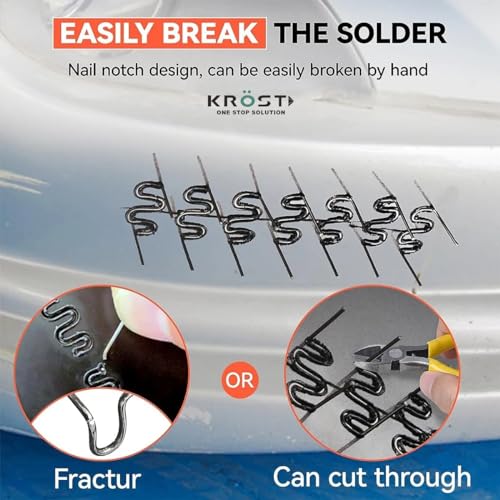 KROST 80W Bumper Repair Plastic Welder Kit, Hot Stapler Welding Gun, Plastic Welding Repair Kit , Car Welding Kit with Carry Case, 4 Types Staples, 200 Pcs of Thermal Staples - Image 5