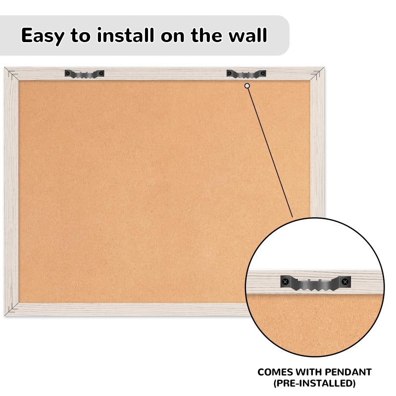 ABERLLS Monthly Whiteboard Calendar & Corkboard for Wall, Magnetic 17"x13" Dry Erase Board with White Wood Framed, 2in1 White Board Cork Board Combo, Calendar Bulletin Board for Kitchen Planner Memo Office - Image 3