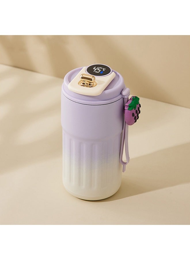 Hihonor Coffee Mug, Insulated Travel Coffee Mug with Temperature Display, 316 Stainless Steel Vacuum Coffee Cup, Double Wall Leak-Proof Thermos Vacuum Tumbler, Smart Purple  - Image 1