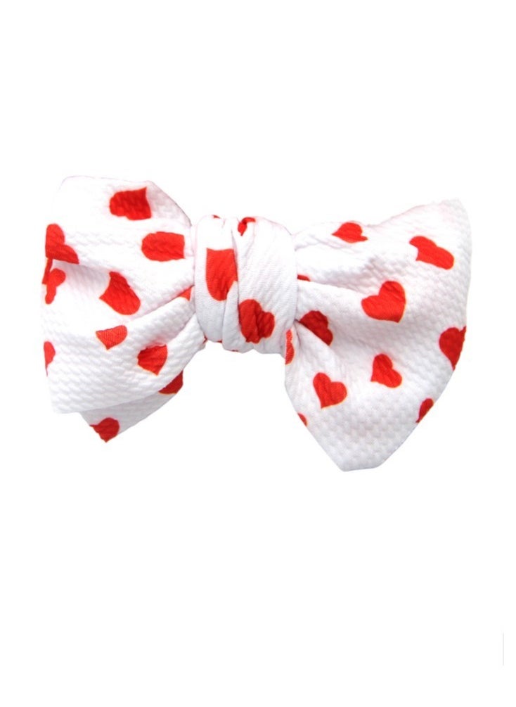 Bambimici Bambimici - Mira Assorted Big Ribbon Bow Headband for Babies - Pink & White Polka Dots Print  - Image 2