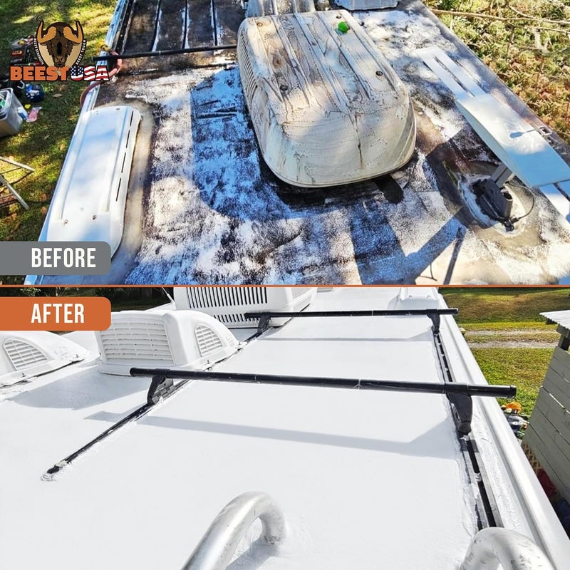 BEEST RV Roof Coating Silicone White, 1 Gallon - Liquid Rubber Sealant for Trailers and Campers - Image 4