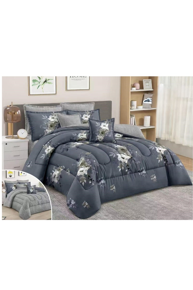 Home Luxury double bed duvet set, printed, made of microfiber, size 240*260 cm