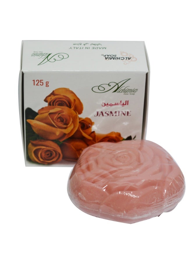 Alchimia Rose Soap Jasmin 125G | Luxury Italian Vegetable Soap with Elegant Jasmine Fragrance | Maintain the skin’s natural softness and hydration | Suitable for all skin types - Image 1