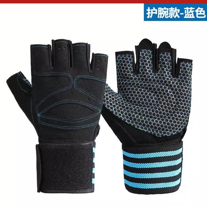 Sports Gloves With Air Cushion Anti Slip Wear Resistant Protection For Fitness Cycling And Outdoor Activities - Image 1