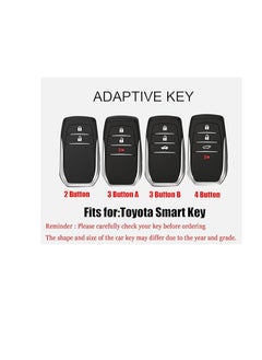 OUYoo OUYoo Soft TPU Cover Compatible with Toyota Fortuner, Hilux, Innova Crysta, Fortuner Legender, Innova HyCross, Land Cruiser 2B/3B Smart Key，Comes with a key chain.  - Image 2