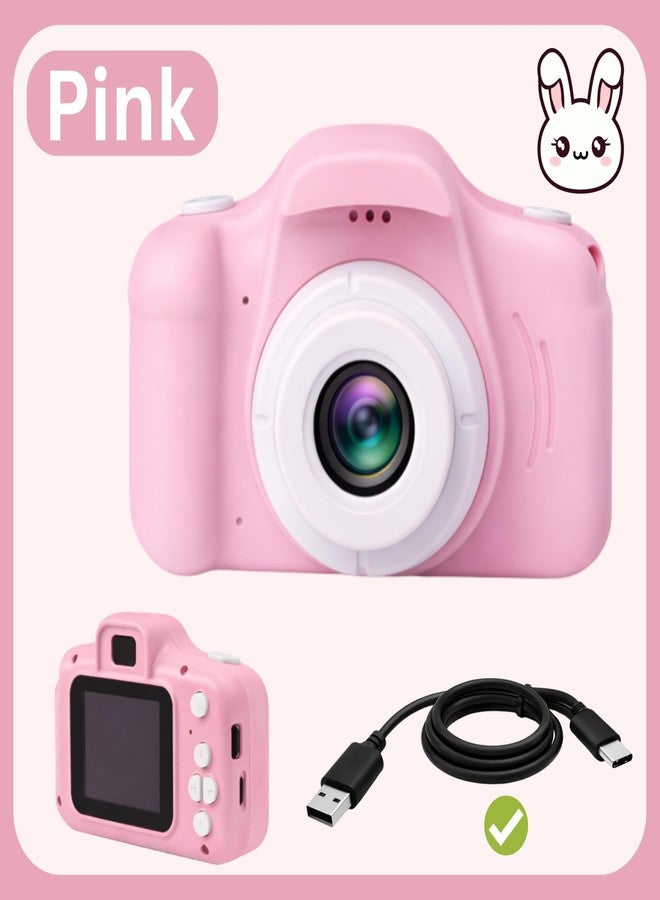 KAIMENGLONG Kids Digital Camera 3.0MP 1080P Video | 2-Inch Screen USB Rechargeable | Educational Toy Camera for Boys & Girls Age 3-12 | Birthday Gift (Pink) | SD Card Not Included - Image 3
