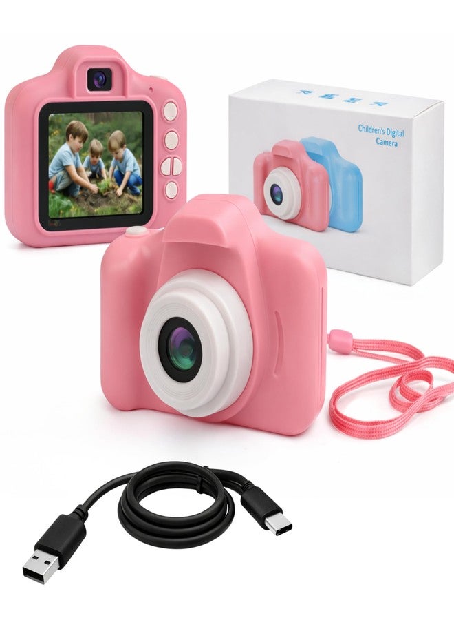 KAIMENGLONG Kids Digital Camera 3.0MP 1080P Video | 2-Inch Screen USB Rechargeable | Educational Toy Camera for Boys & Girls Age 3-12 | Birthday Gift (Pink) | SD Card Not Included - Image 1