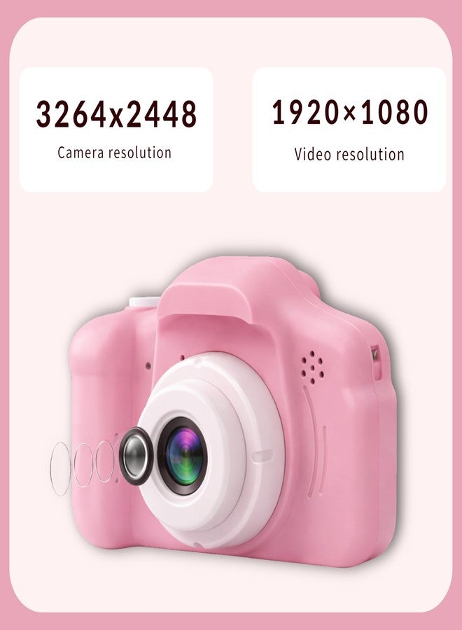 KAIMENGLONG Kids Digital Camera 3.0MP 1080P Video | 2-Inch Screen USB Rechargeable | Educational Toy Camera for Boys & Girls Age 3-12 | Birthday Gift (Pink) | SD Card Not Included - Image 2