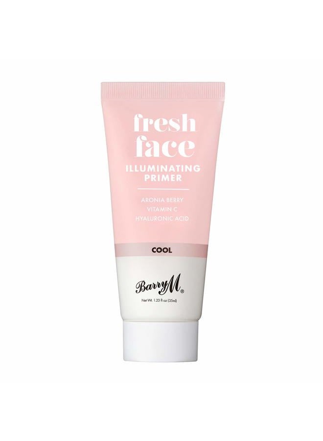 Cosmetics Fresh Face Makeup Primer Base With Silver Iridescent Particles To Even Complexion, Cool Silver