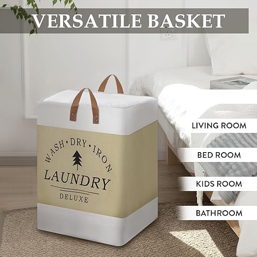 MAPPLE CREATION Household Dirty Clothes Basket Dirty Clothes Basket Foldable Toy Clothes Basket Dirty Clothes Storage Basket Bucket Laundry Basket Hotel Organizer For Bathroom Bedroom - Image 5