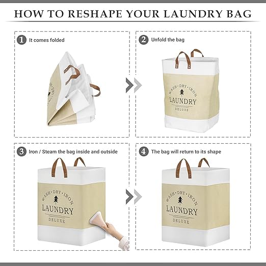 MAPPLE CREATION Household Dirty Clothes Basket Dirty Clothes Basket Foldable Toy Clothes Basket Dirty Clothes Storage Basket Bucket Laundry Basket Hotel Organizer For Bathroom Bedroom - Image 4