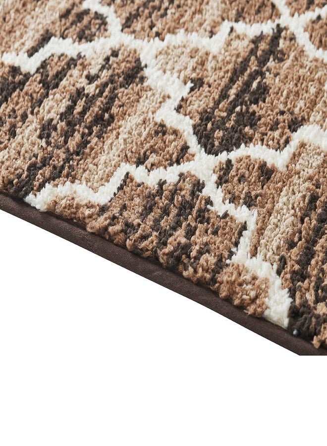 Better Trends Savio Collection 17" x 24" Bath Rug, Non Slip Bath Mat & Washable Bath Rugs, 100% Polyester Premium Bath Floor Mat, Perfect Bath Mats for Bath - Brown Bath Rugs - Image 3