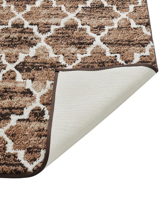 Better Trends Savio Collection 17" x 24" Bath Rug, Non Slip Bath Mat & Washable Bath Rugs, 100% Polyester Premium Bath Floor Mat, Perfect Bath Mats for Bath - Brown Bath Rugs - Image 4