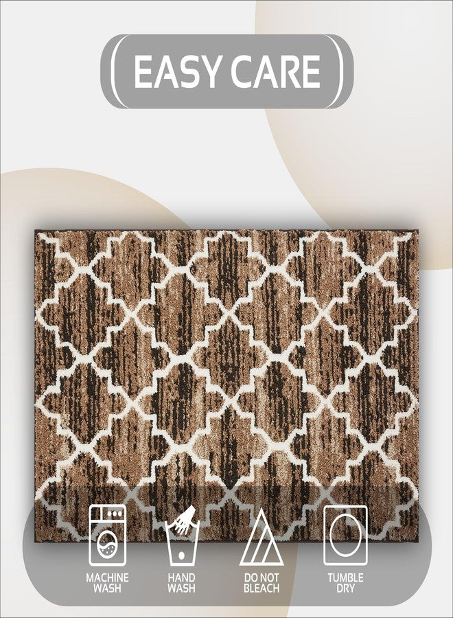 Better Trends Savio Collection 17" x 24" Bath Rug, Non Slip Bath Mat & Washable Bath Rugs, 100% Polyester Premium Bath Floor Mat, Perfect Bath Mats for Bath - Brown Bath Rugs - Image 5