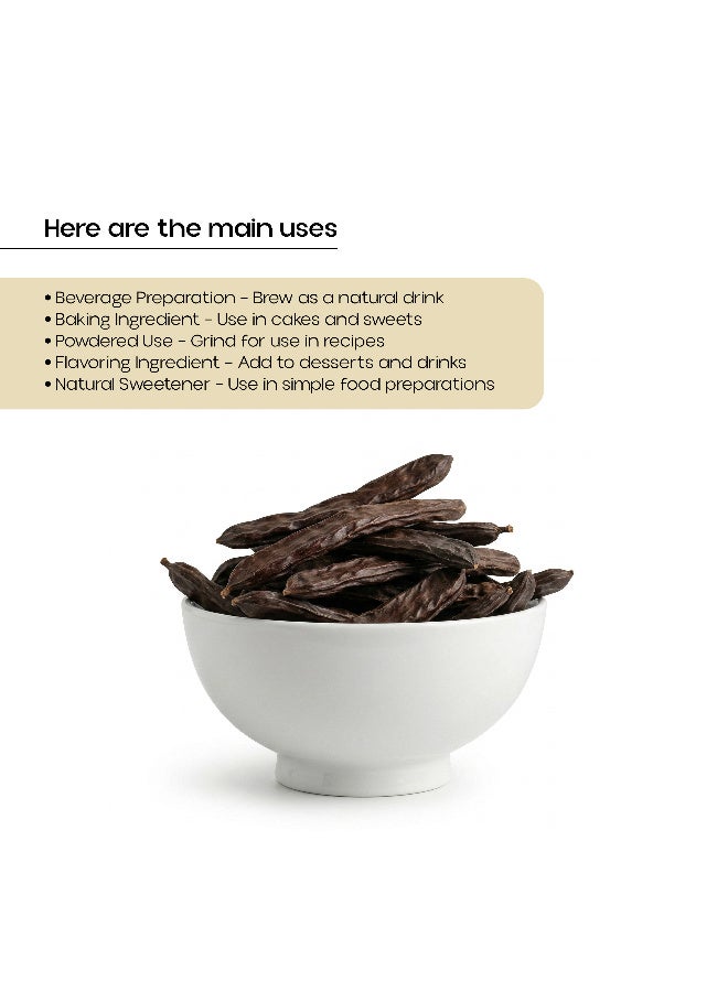 OGOC Carob Pods Ceratonia Siliqua Kharrub Carob Pieces Dried Carob Pods Aromatic Pantry Essential for Tea Syrup Baking Desserts Drinks - Image 3