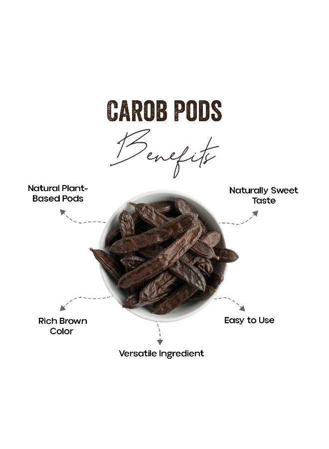 OGOC Carob Pods Ceratonia Siliqua Kharrub Carob Pieces Dried Carob Pods Aromatic Pantry Essential for Tea Syrup Baking Desserts Drinks - Image 2