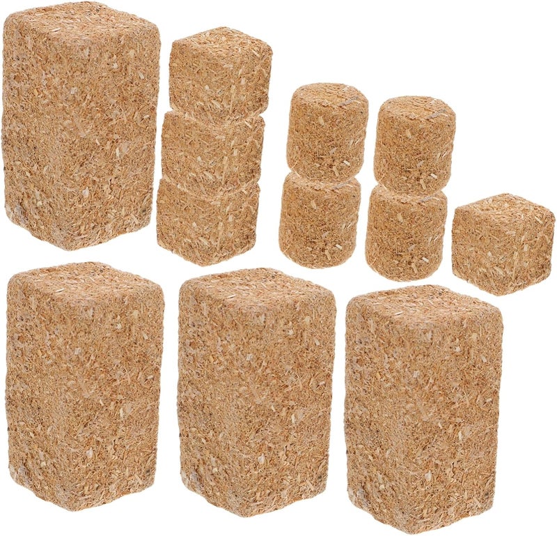 12Pcs Mini Faux Hay Bales Realistic Decorative Wood Bales for Farm DIY Sturdy Construction for Photography Model Building - Image 1