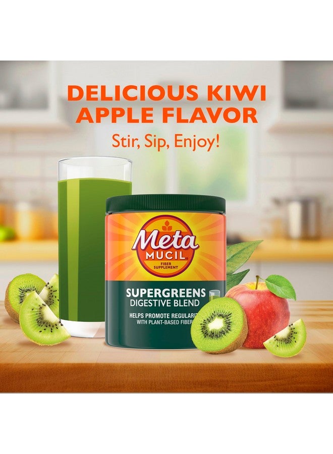 Metamucil Greens SuperFood Powder Fiber Supplement for Digestive Health* and Regularity*, Gluten Free Plant-Based Stevia, Great Taste Kiwi Apple Flavored, 3g Dietary Fiber per Serving, 42 Servings - Image 3