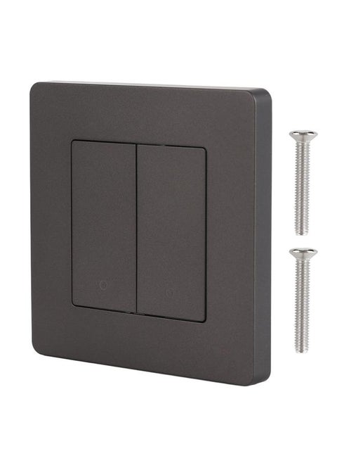 Smart Light Switch for Zigbee 2 Gang Timing Dimming Reverse Dual Control Smart Switch Panel AC100‑240V Gray