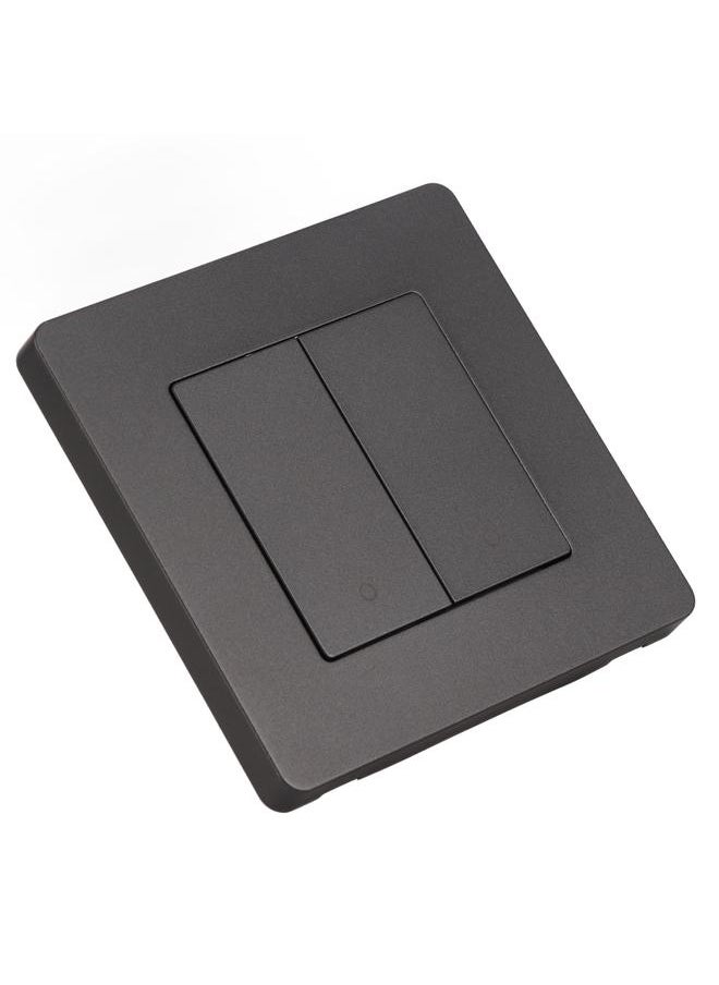Thoraya Smart Light Switch for Zigbee 2 Gang Timing Dimming Reverse Dual Control Smart Switch Panel AC100‑240V Gray  - Image 3