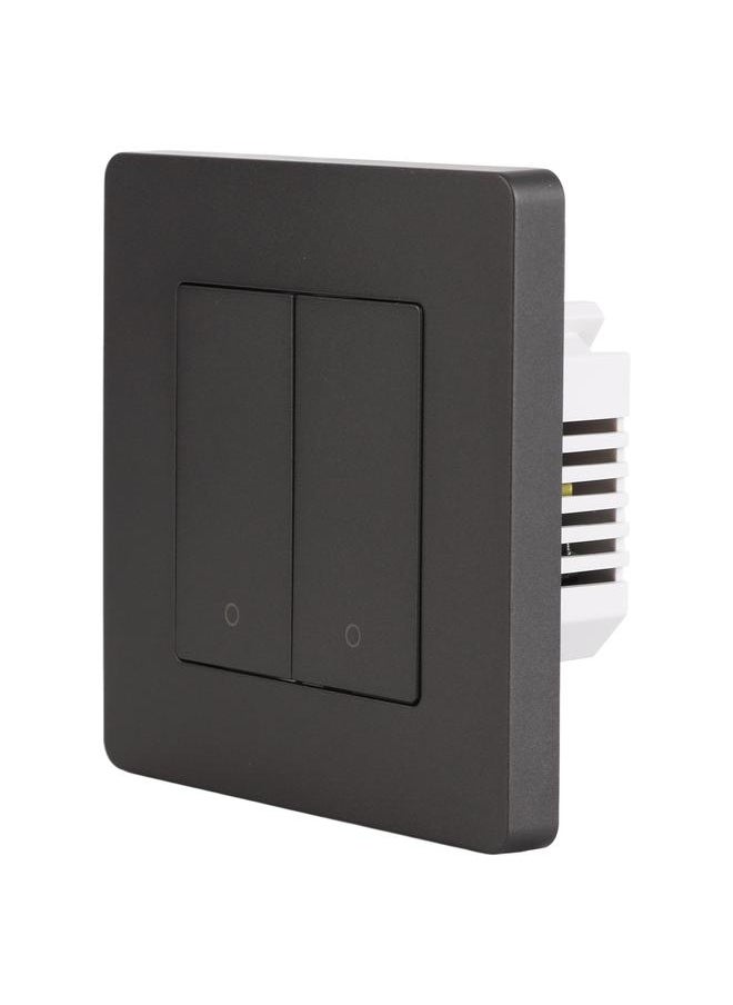 Thoraya Smart Light Switch for Zigbee 2 Gang Timing Dimming Reverse Dual Control Smart Switch Panel AC100‑240V Gray  - Image 4