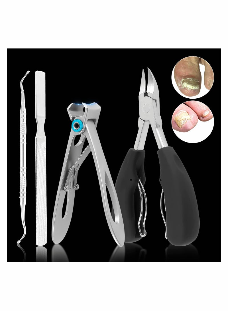 KASTWAVE Toenail Clippers for Seniors Thick Toenails, Toe Nail Clippers Adult Thick Nails Long Handle Easy to Hold- Toenail Clippers for Thick Nails Labor-Saving, Sharp Nail Clippers for Thick Nails - Image 1