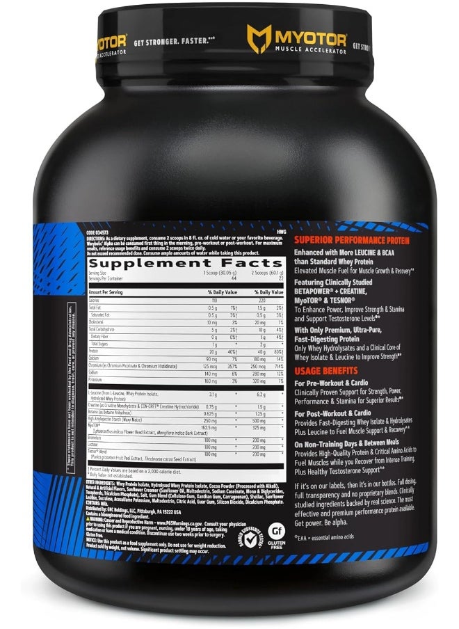 GNC - AMP Wheybolic Alpha with MyoTOR Protein Powder | Targeted Muscle Building and Workout Support Formula with BCAA | 40g Protein | Chocolate Fudge | 22 Servings - Image 1