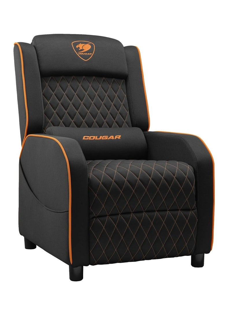 Cougar Ranger One Gaming Sofa, Breathable Woven Fabric, Side Storage Pocket, Headrest & Lumbar Pillow, Adjustable Design, Up To 150 Kg Capacity - Black - Image 2