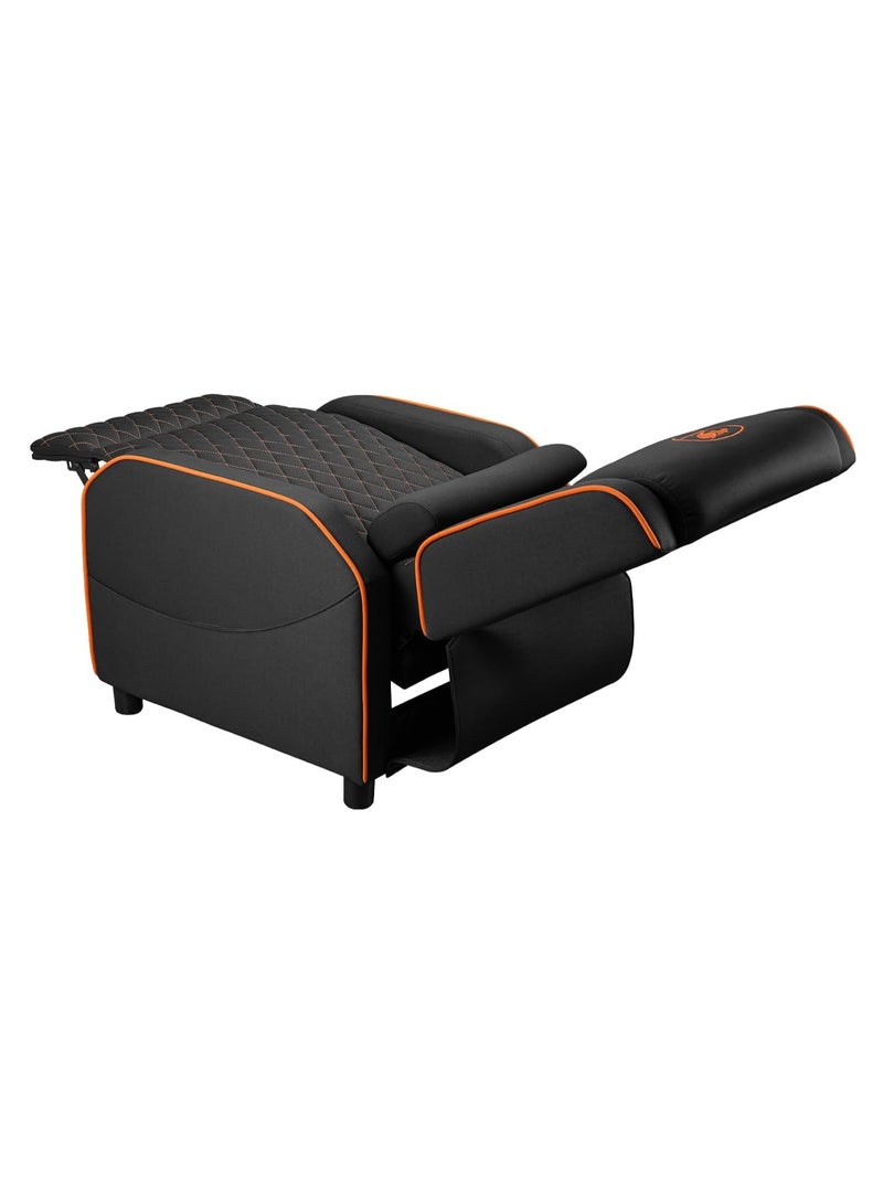Cougar Ranger One Gaming Sofa, Breathable Woven Fabric, Side Storage Pocket, Headrest & Lumbar Pillow, Adjustable Design, Up To 150 Kg Capacity - Black - Image 3