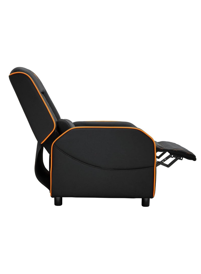 Cougar Ranger One Gaming Sofa, Breathable Woven Fabric, Side Storage Pocket, Headrest & Lumbar Pillow, Adjustable Design, Up To 150 Kg Capacity - Black - Image 4