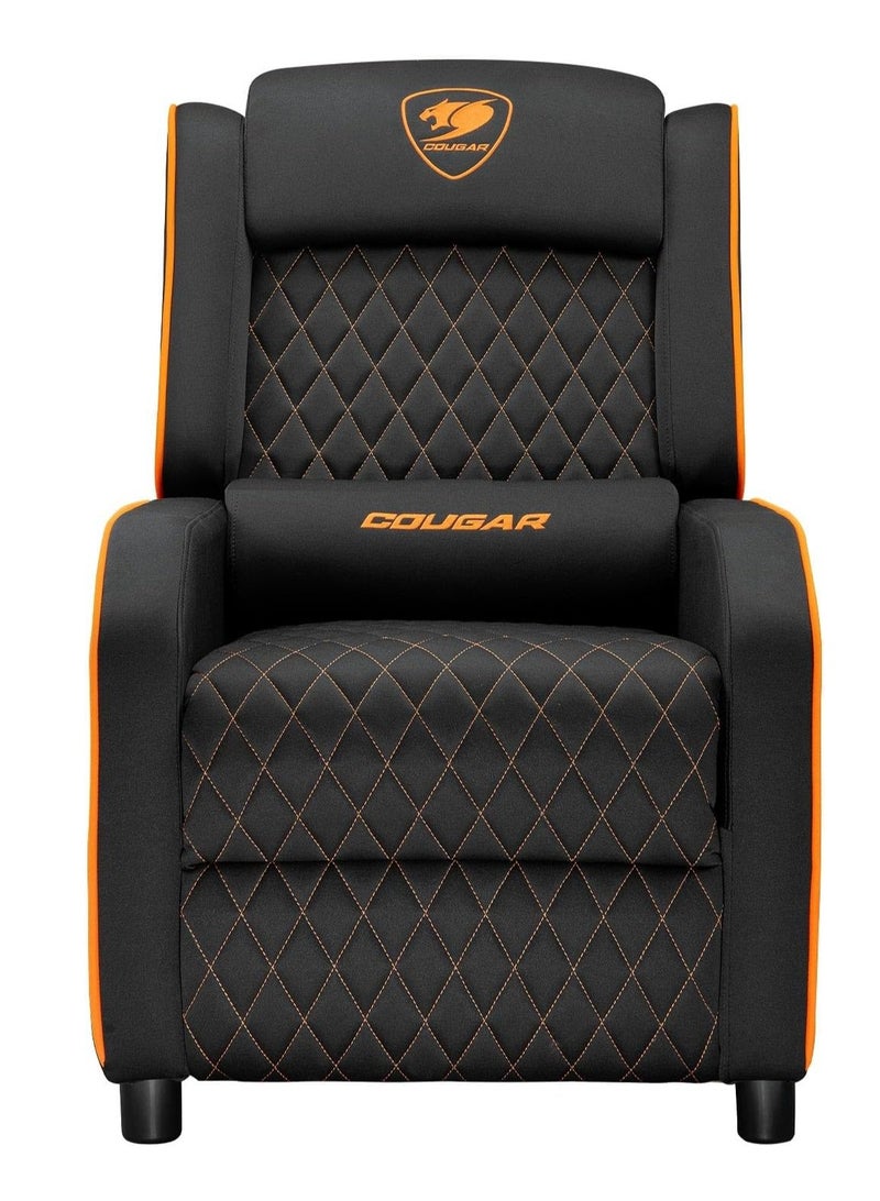 Cougar Ranger One Gaming Sofa, Breathable Woven Fabric, Side Storage Pocket, Headrest & Lumbar Pillow, Adjustable Design, Up To 150 Kg Capacity - Black - Image 5