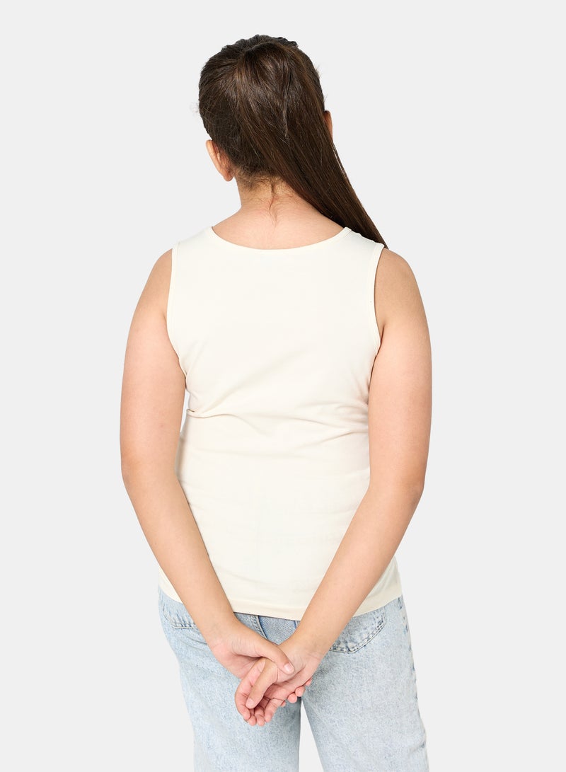 Panco Girls Bow Detailed Tank Top - Image 2