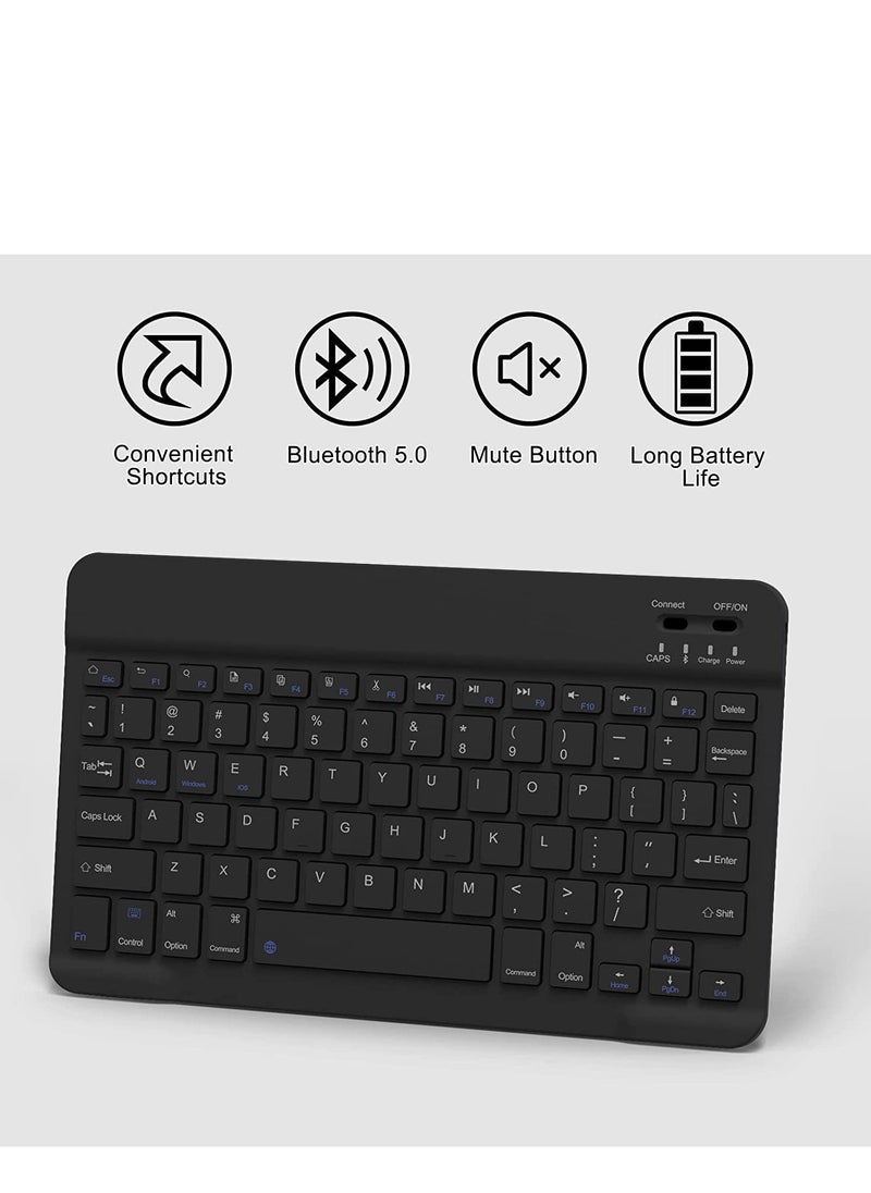 General - The Arabic and English keyboard case is compatible with the Galaxy Tab S9Plus S9FE Plus S9ultra S9 S9FE slim case with pen slot and detachable wireless Bluetooth keyboard - Image 1