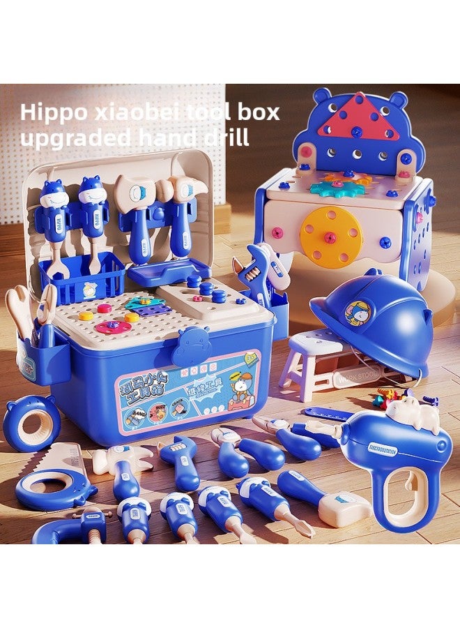 Children's Repair Toolbox Assembly Disassembly Assembly Screwdriver Suit Baby Boy Play Home Educational Toys-Color:Blue [82-piece Set]  - Image 2