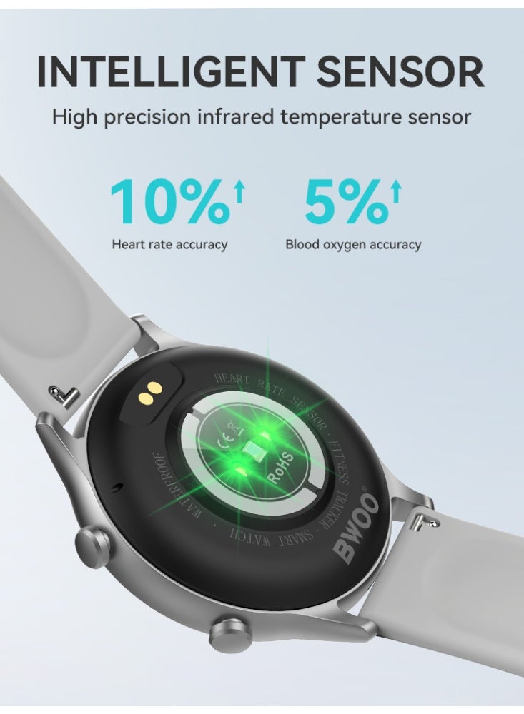 Bwoo Wa03 Smart Watch Silver - Image 4