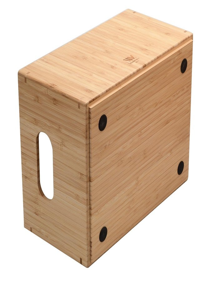 MobileVision Bamboo Stackable Open Front Storage Bin for Kitchen Pantry Cabinets Holds Potatoes, Onions, Packaged Goods, Boxed Meals & more, 12" x 9" X 6" - Image 3