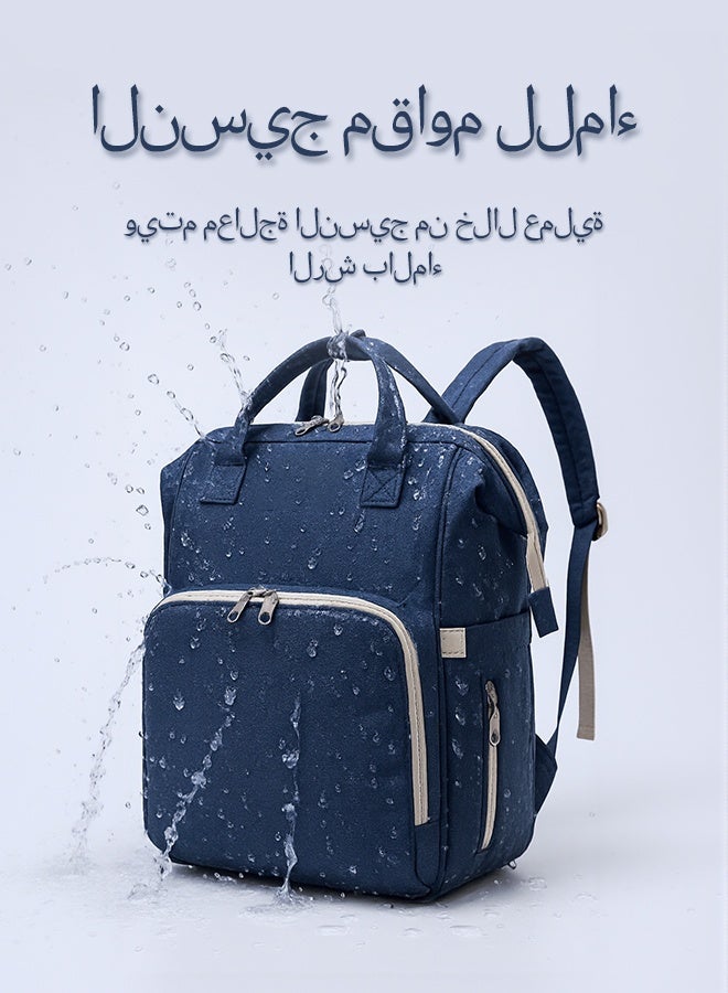 أيلا حقيبة حفاضات الأطفال الظهر، حفاضات متعددة الوظائف تغيير محطة للأولاد الفتيات في الهواء الطلي والسفر، هدايا استحمام الرضع، السعة الكبيرة، 900 د أكسفورد، USB بورت - Image 2