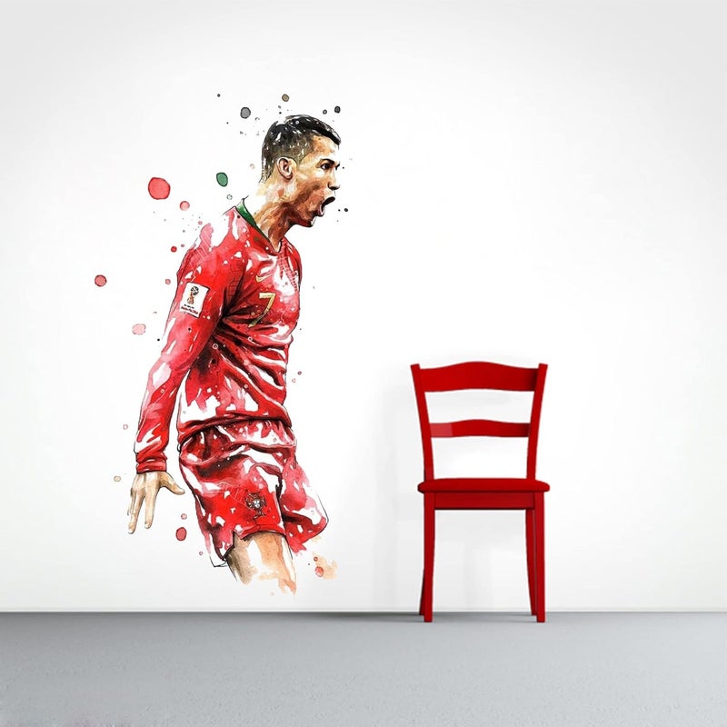 Sticker Yard Ronaldo Vinyl Wall Sticker for Living Room/Bedroom/Office and All Decorative Wall Stickers Size 35X63CM - Image 2
