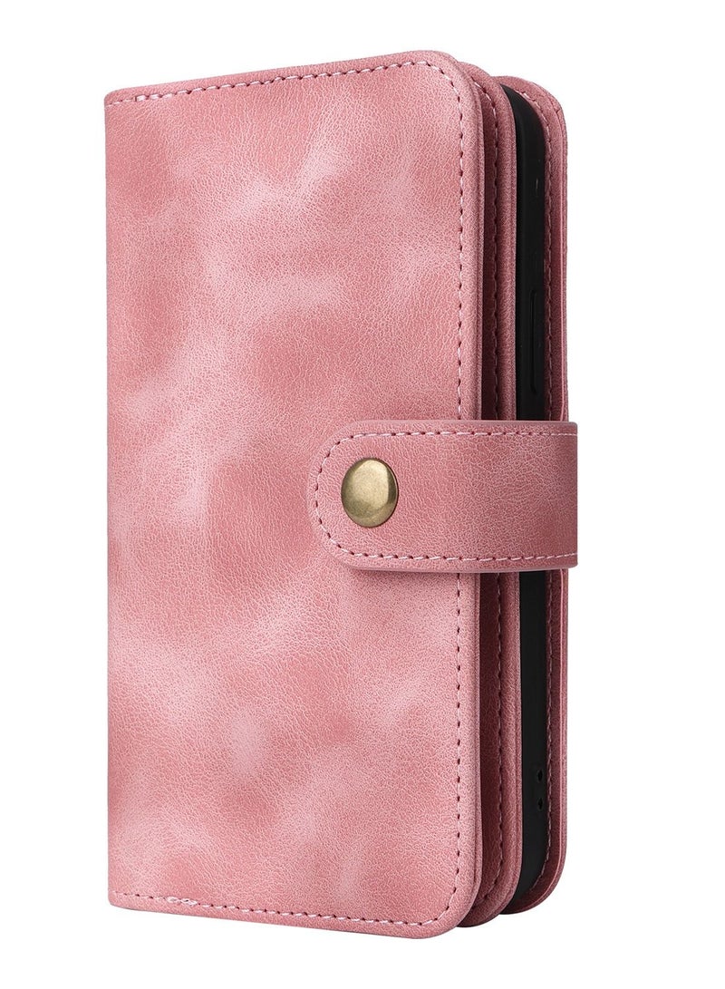 Suteni Flip Cover Leather Protective Hidden Card Slots Phone Case for iPhone - Image 1