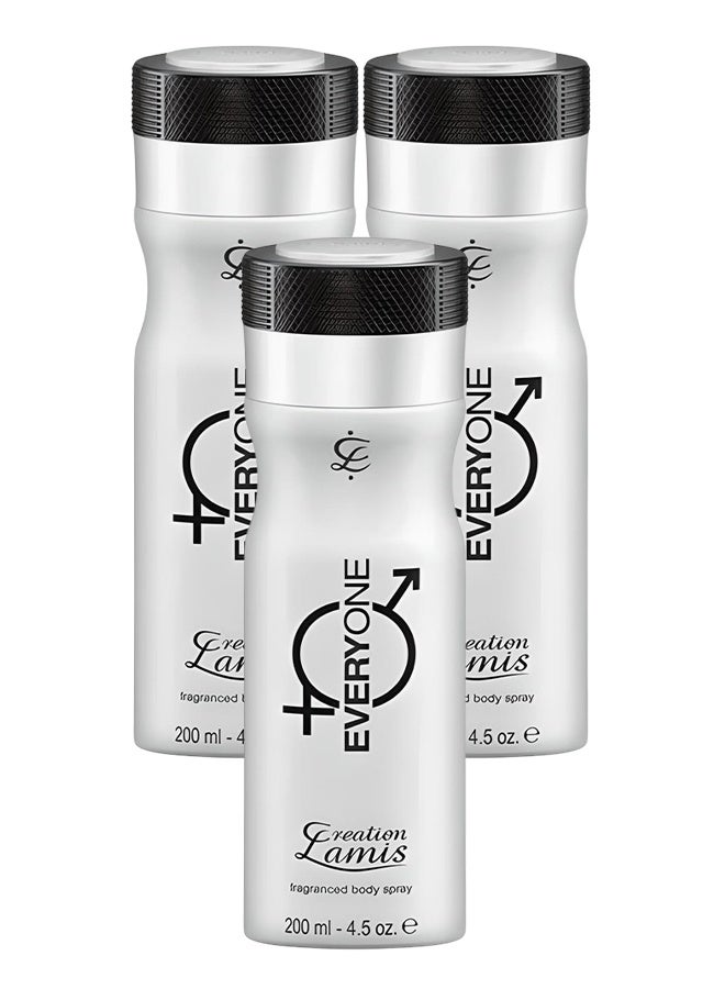 Creation Lamis 3 Pieces Everyone Fragranced Body Spray 200ml - Image 1