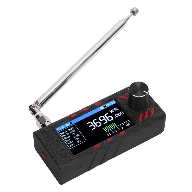مستقبل راديو محمول بشاشة ملونة مقاس 1.9 بوصة ومُرقمة ESP32S3 - يدعم جميع النطاقات LSB USB AM FM وبطارية قابلة لإعادة الشحن سعة 800 مللي أمبير للساعة للاستخدام في السفر الخارجي والمنزل - Image 1